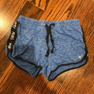 Justice girls blue swim shorts